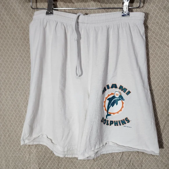 Vintage Miami Dolphins White Athletic Shorts Men's Large Used - Picture 1 of 4
